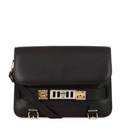 Proenza Schouler Ps11 Mini Classic Leather Shoulder Bag In Llack