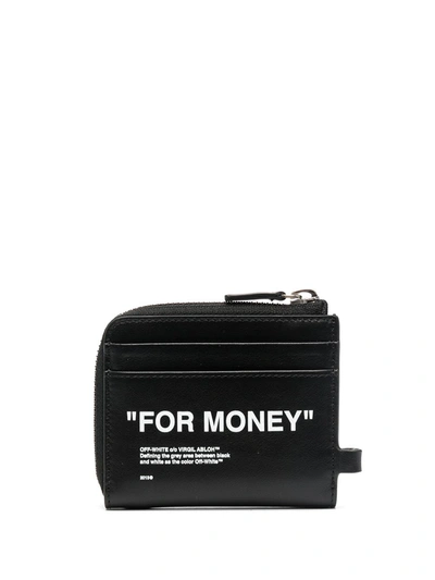 Shop Off-white Leather Wallet On Chain In Black