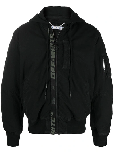 Shop Off-white Arrow Vintage Bomber Jacket In Black