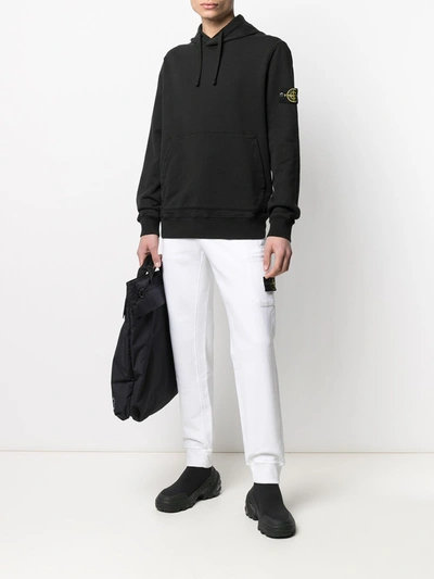 Shop Stone Island Cotton Sweatshirt In Black