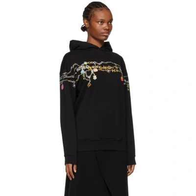 Shop Givenchy Black Charms Hoodie In 001-black
