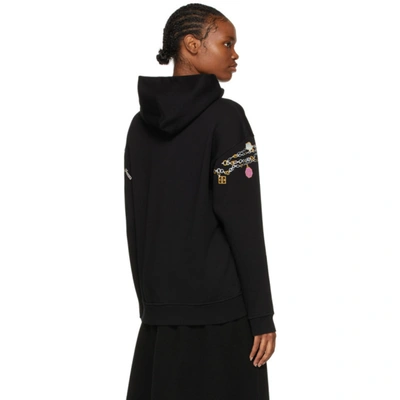 Shop Givenchy Black Charms Hoodie In 001-black