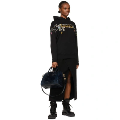 Shop Givenchy Black Charms Hoodie In 001-black