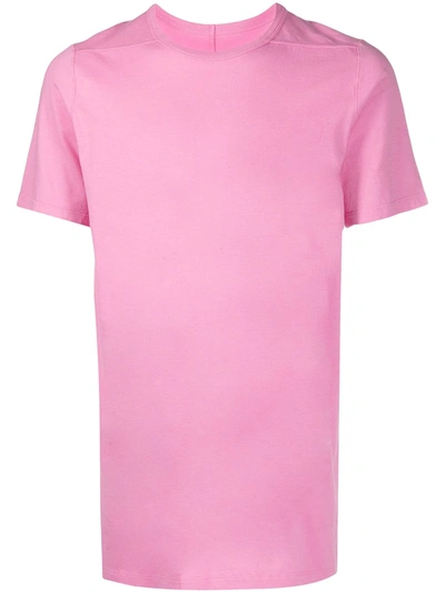 Shop Rick Owens Crewneck Cotton T-shirt In Pink