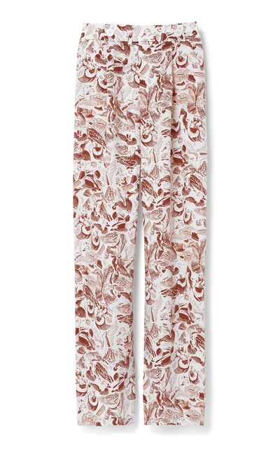 Shop Aeron Odile Split Hem Cupro Pants In Print