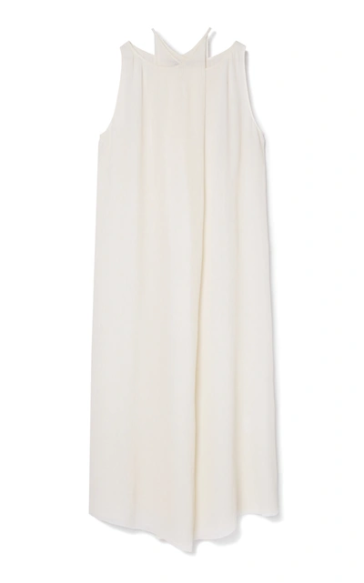 Shop Aeron Ginger Split Front Cupro Maxi Dress In White