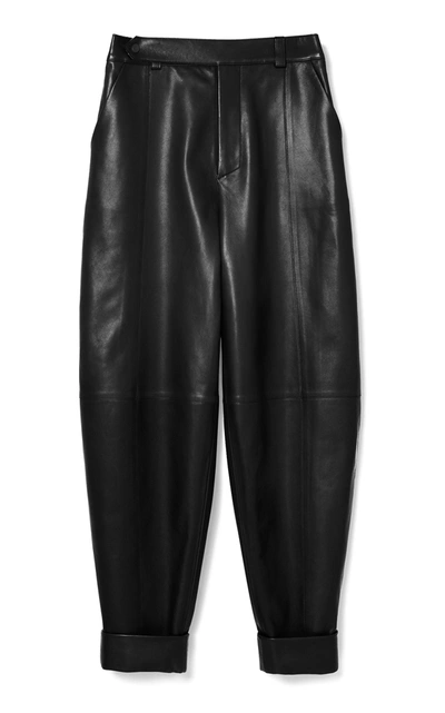 Shop Aeron Imago Balloon Leather Pants In Black