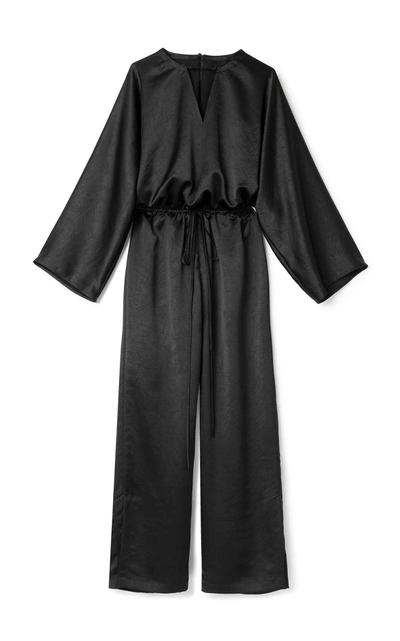 Shop Aeron Hami Cutout Satin Jumpsuit In Black