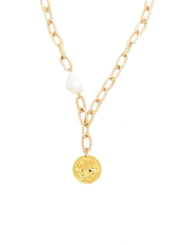 Shop Taolei Woman Necklace Gold Size - 18kt Gold-plated, Resin