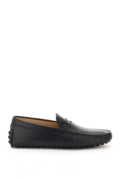 Shop Tod's Nuovo Gommino Driver Loafers In Nero (black)