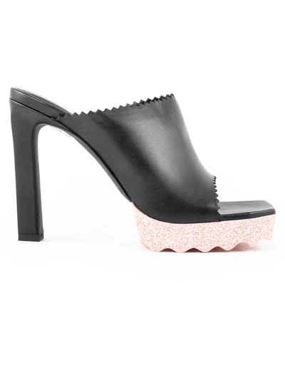 Off-white Sponge High-heel Mules In Nero