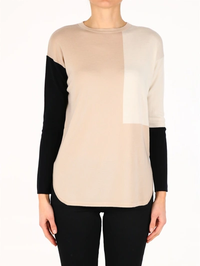 Shop Max Mara Pure Wool Yarn Sweater In Beige