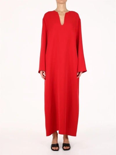Shop Valentino Cady Couture Dress Red