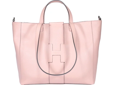Shop Hogan H Logo Big Shopping Bag In Pink