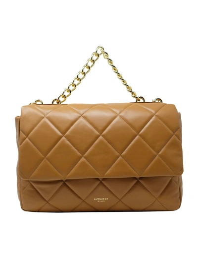 Shop Avenue 67 Leather Clara Bag In Tan