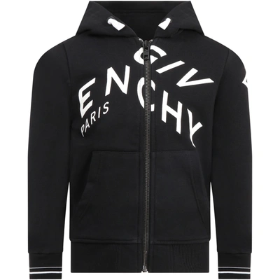 Shop Givenchy Black Sweatshirt For Kids With Logo