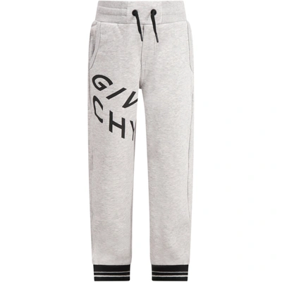 Shop Givenchy Grey Sweatpants For Kids With Logo