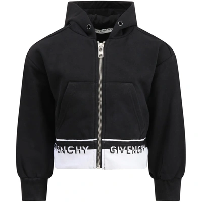 Shop Givenchy Black Sweatshirt For Girl With Logos