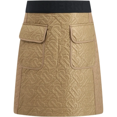 Shop Burberry Beige Skirt For Girl