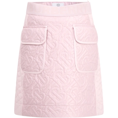 Shop Burberry Pink Skirt For Girl