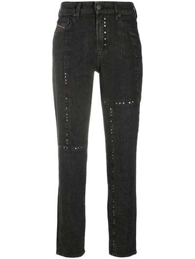 Shop Diesel D-joy Slim-fit Jeans In Black