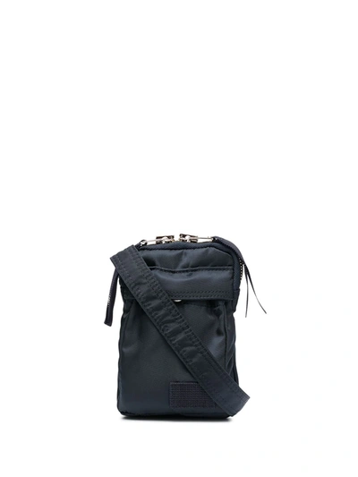 Shop Sacai Zip-up Mini Messenger Bag In Blue
