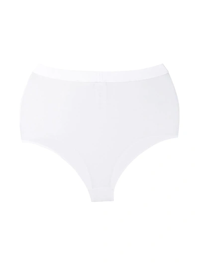 Msgm High-waisted Briefs In White