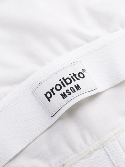 Msgm Elasticated Trim Bra In White
