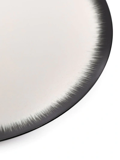 Ann Deumelemeester X Serax Shadow-paint Porcelain Pair Of Plates In White