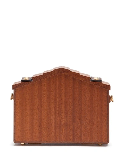 Shop Dolce & Gabbana Dolce Wood Box Bag In Brown