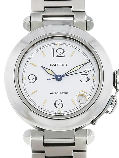 Pre-owned Cartier 1990  Pasha 18.5mm In White