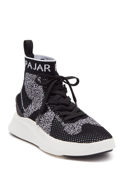 Shop Pajar Exo Light Knit High Top Sock Like Sneaker In Black