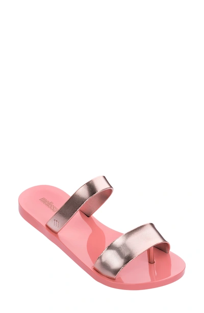 Shop Melissa Love Lip Sandal In Rose Gold