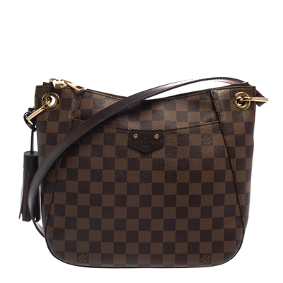Pre-owned Louis Vuitton Damier Ebene Canvas South Bank Besace Bag In Brown