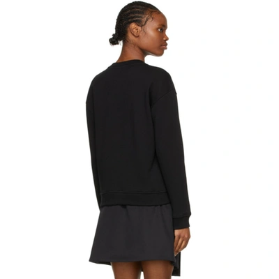 Shop Givenchy Black Rhinestone Logo Sweatshirt In 001-black