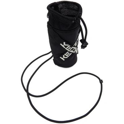 Shop Kenzo Black Sport Bottle Holder Crossbody Bag