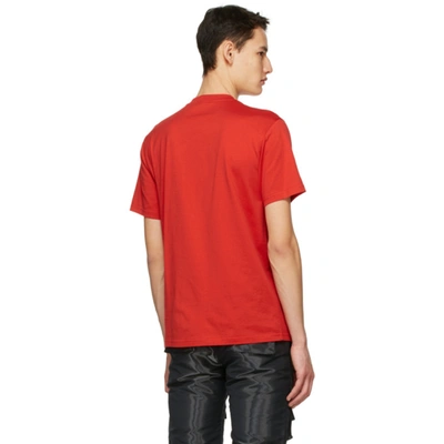 Shop Givenchy Red Refracted Logo T-shirt In 606 Red/bla