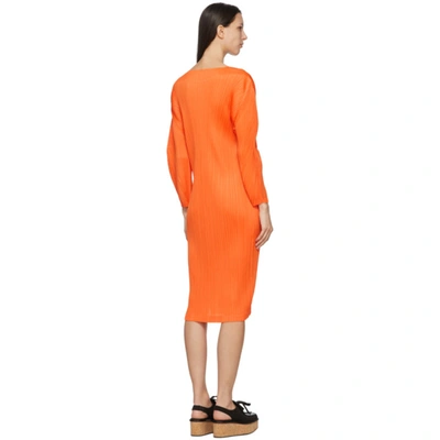 Shop Issey Miyake Orange Monthly Colors January Dress In 32-orange