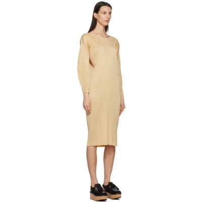 Shop Issey Miyake Beige Monthly Colors January Dress In 41-beige