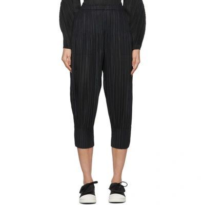 Issey Miyake Black Fluffy Basics Trousers In 15-black