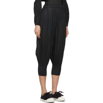 Issey Miyake Black Fluffy Basics Trousers In 15-black