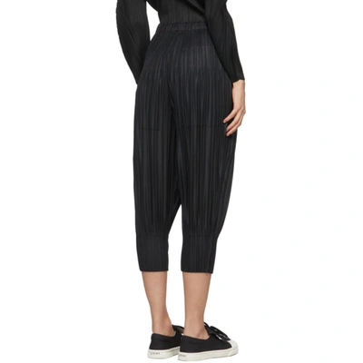 Issey Miyake Black Fluffy Basics Trousers In 15-black