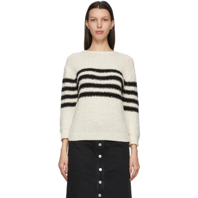 Shop Apc Off-white & Black Luzia Sailor Sweater In Aad Ecru