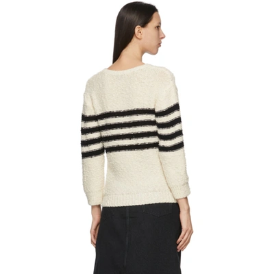 Shop Apc Off-white & Black Luzia Sailor Sweater In Aad Ecru