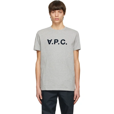 Shop Apc Grey Vpc T-shirt In Plb Hthrgry