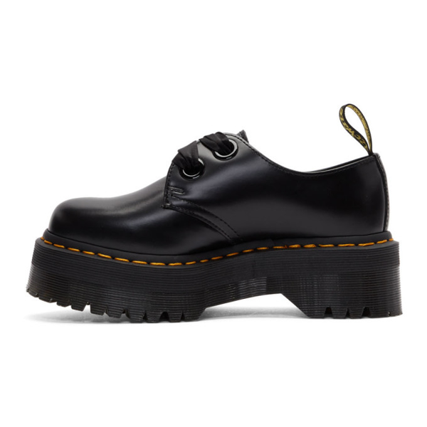 Dr. Martens Holly Lace Up Shoes In Black Leather | ModeSens
