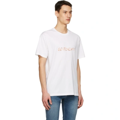 Shop Givenchy White Neon Lights T-shirt In 100 White