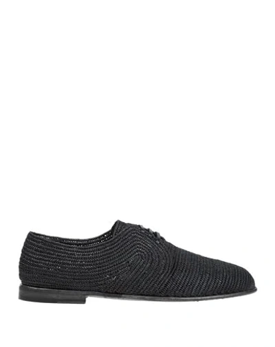 Shop Dolce & Gabbana Man Lace-up Shoes Black Size 9 Viscose