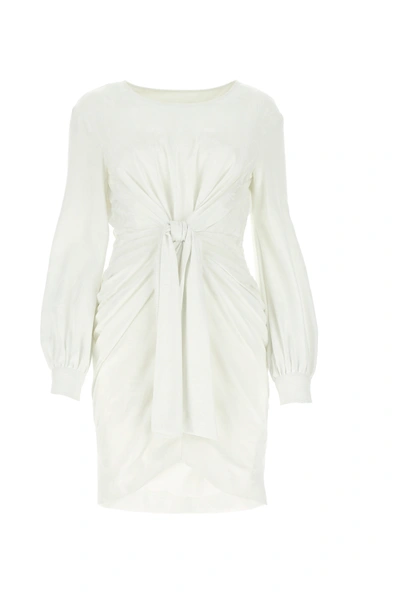 Shop Moschino Ivory Viscose Blend Dress White  Donna 38