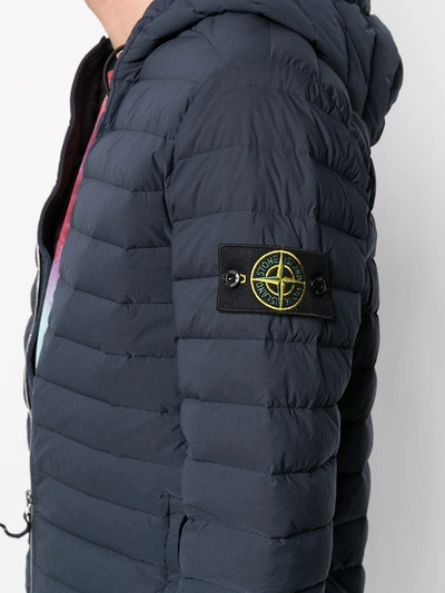 Shop Stone Island Down Jacket In Blue